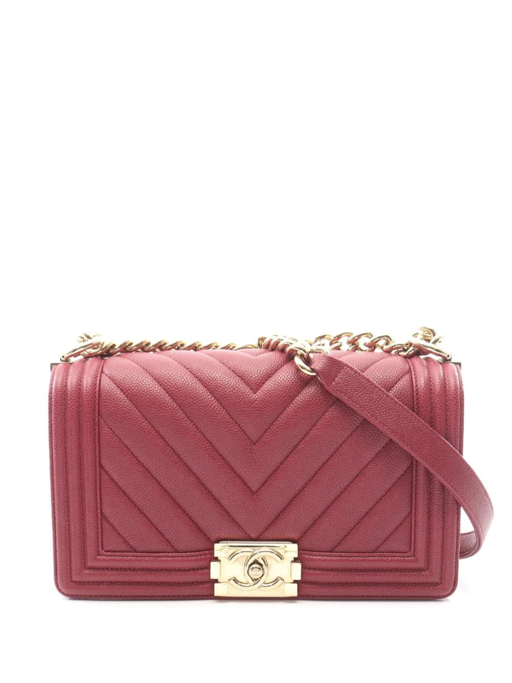2017-2018 Old Medium Quilted Caviar Boy Flap crossbody bag