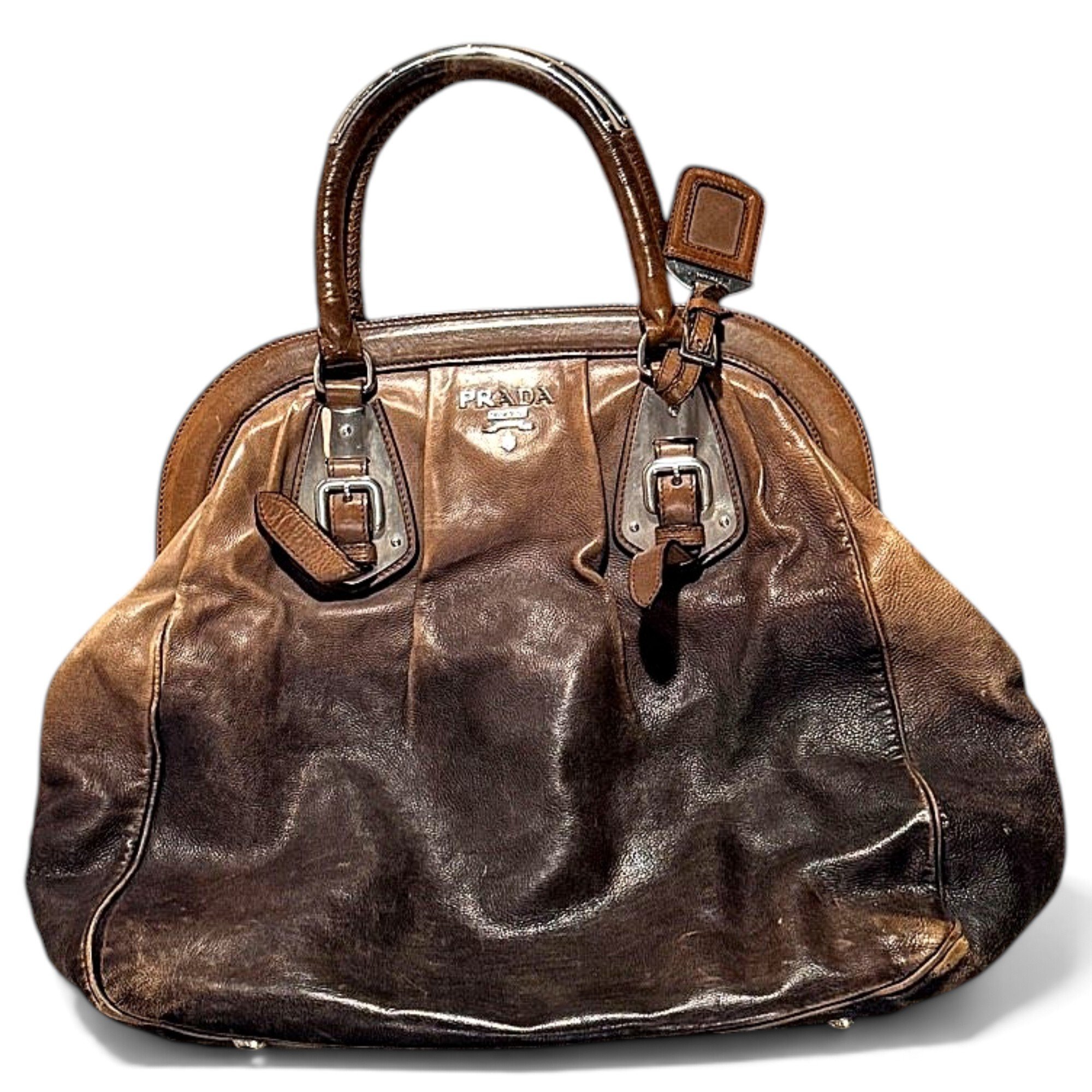 Leather bowling bag