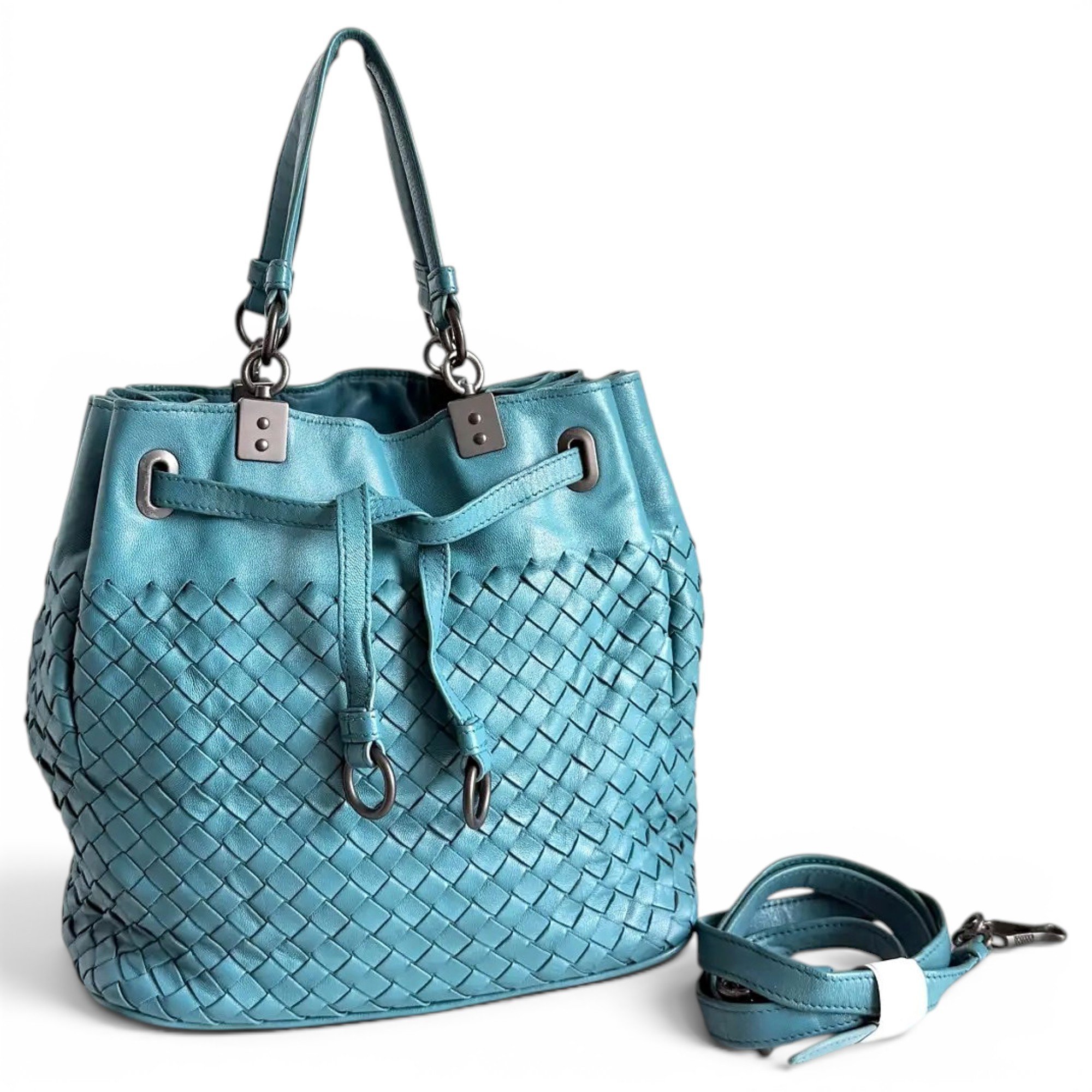 Parachute leather handbag