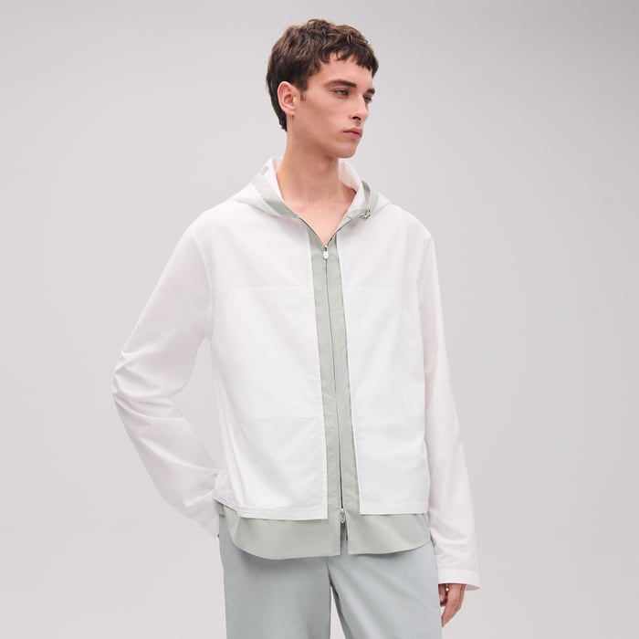 Blanc "Twin Bicolore" Hooded Jacket