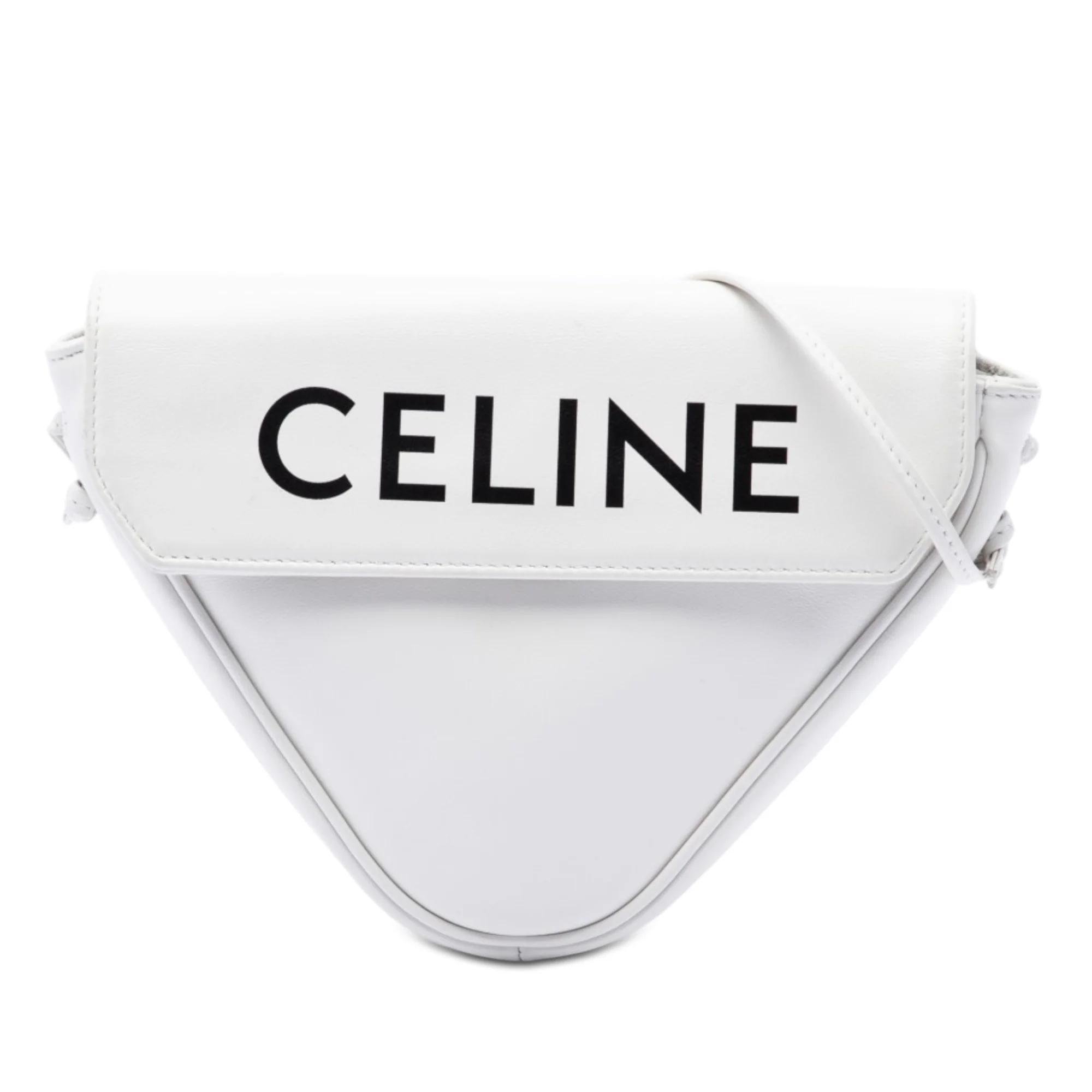 Triangle pony-style calfskin handbag