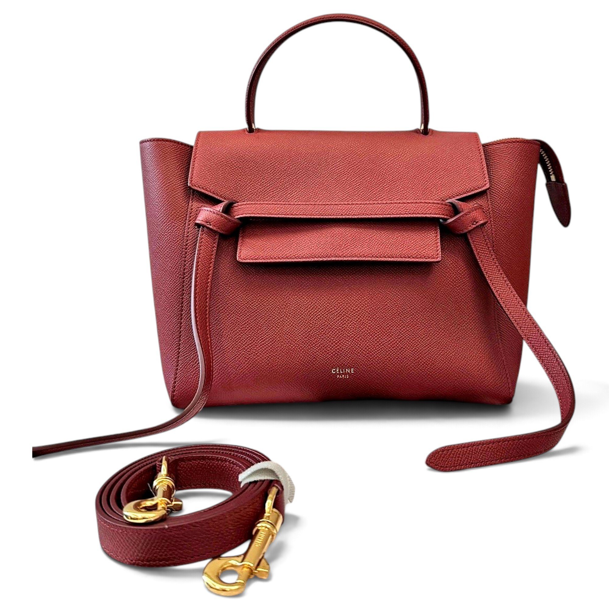 Belt leather handbag