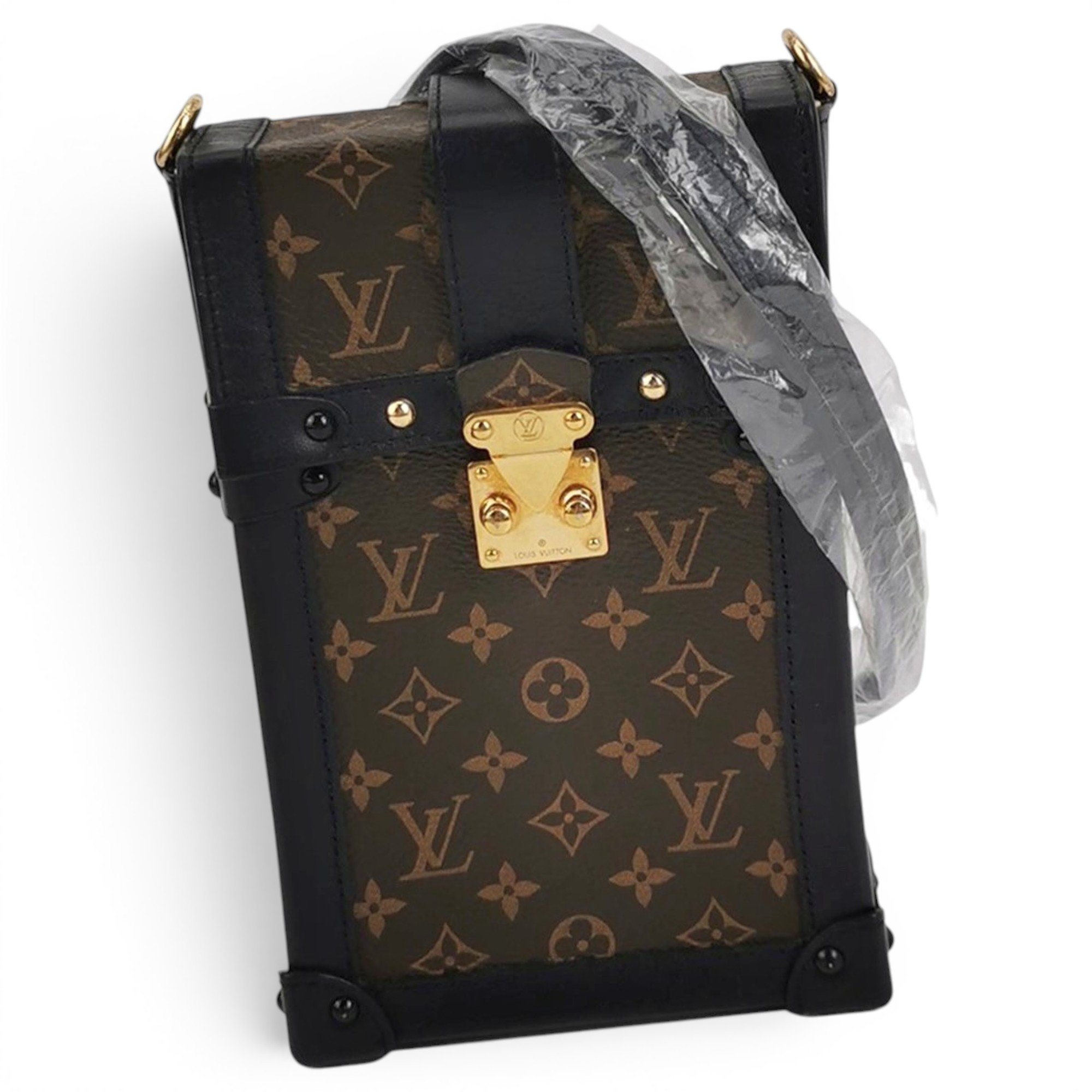 Pochette Trunk Verticale leather handbag