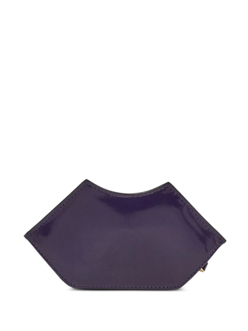 Marni zip leather clutch bag