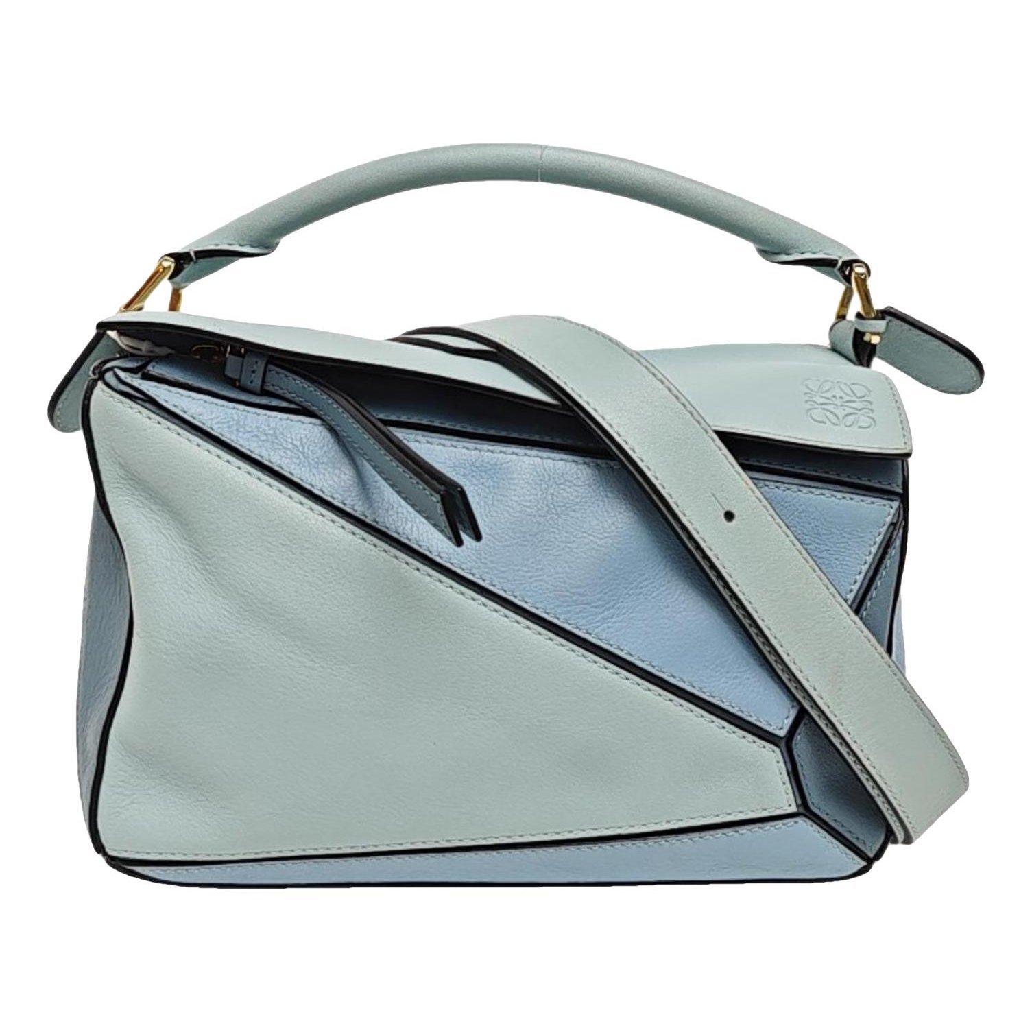 Puzzle leather handbag