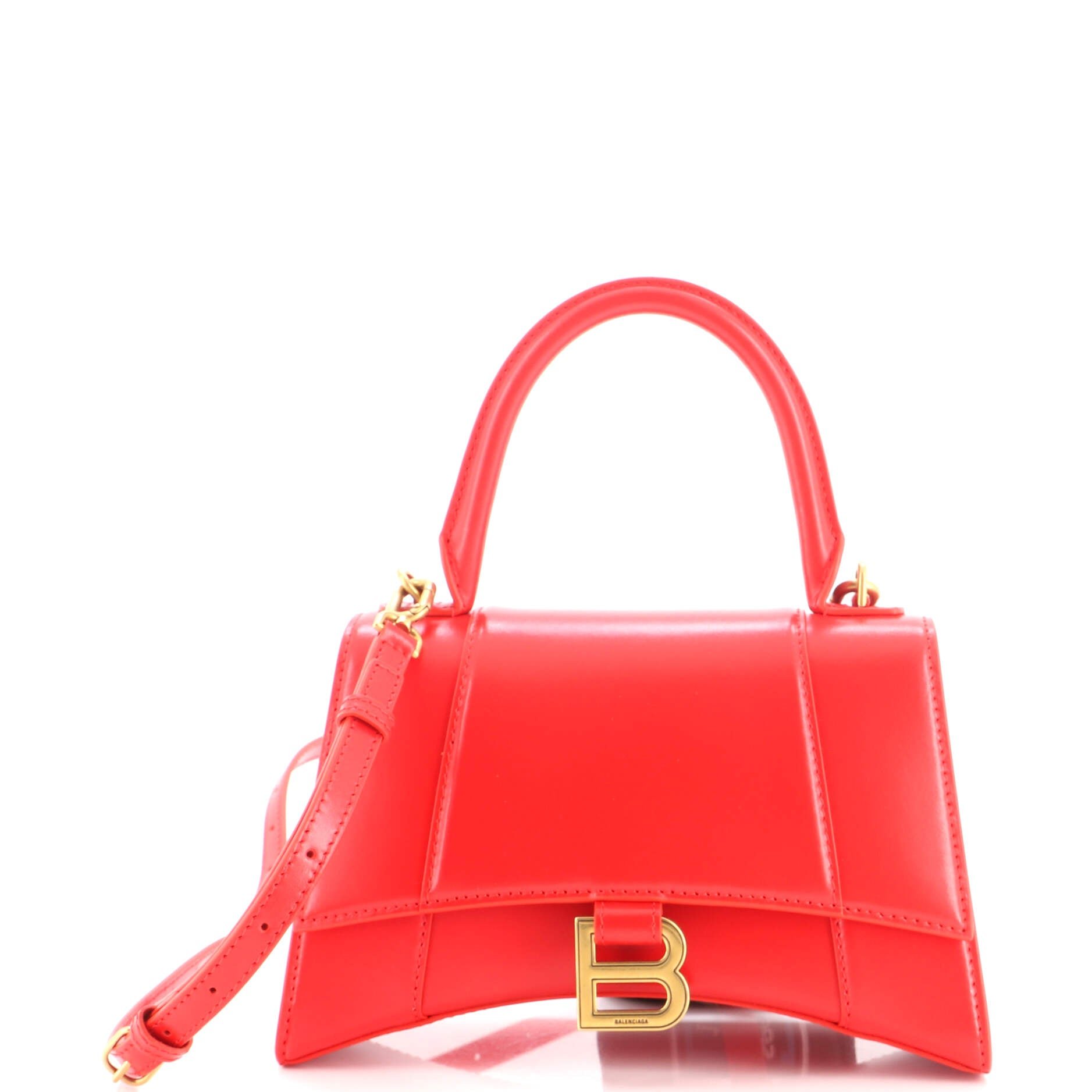 Hourglass Top Handle Bag Leather Medium