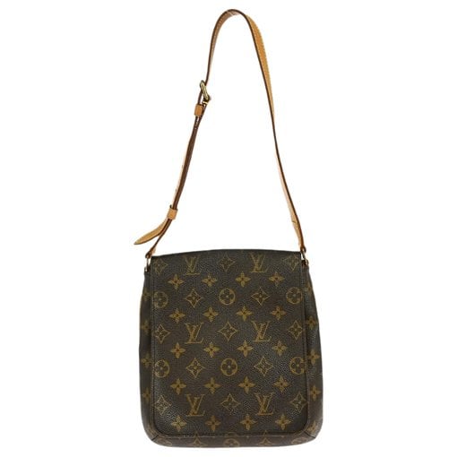 Musette cloth handbag