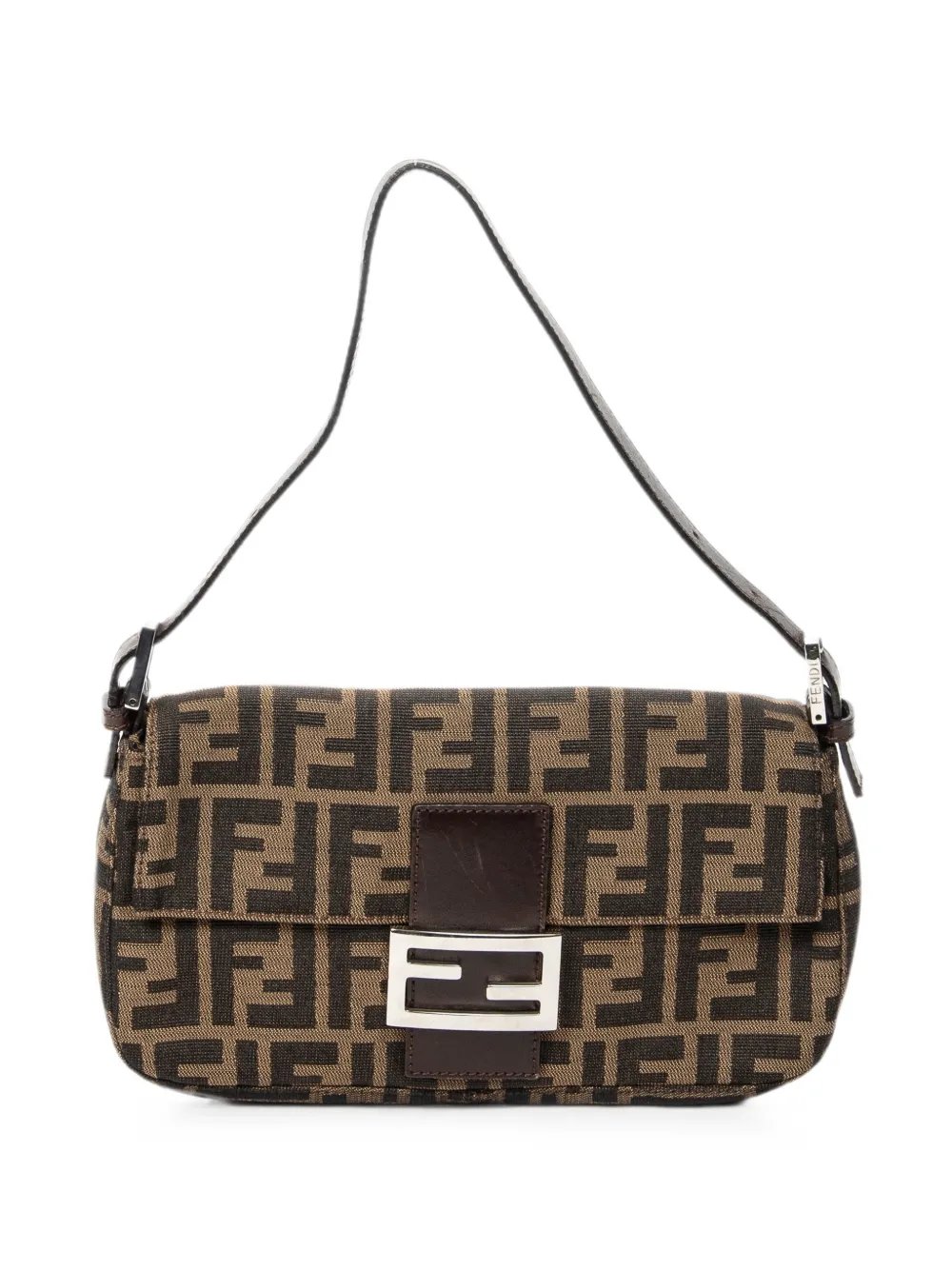 Baguette logo-plaque shoulder bag