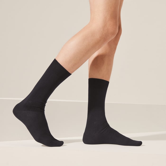 "H" embroidery socks