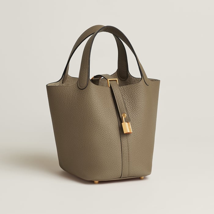 Beige Marfa Picotin Lock 18 Bag