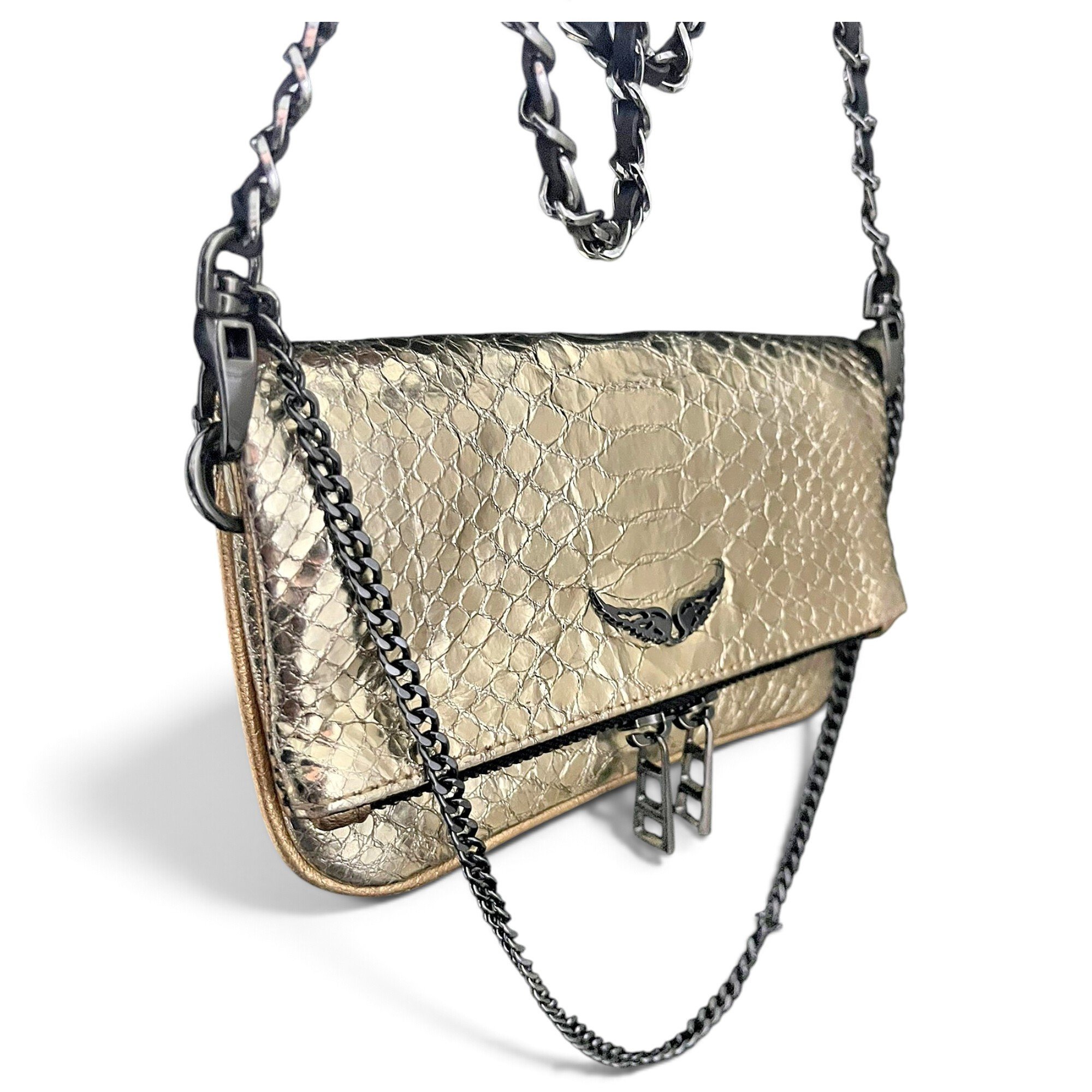 Rock leather crossbody bag