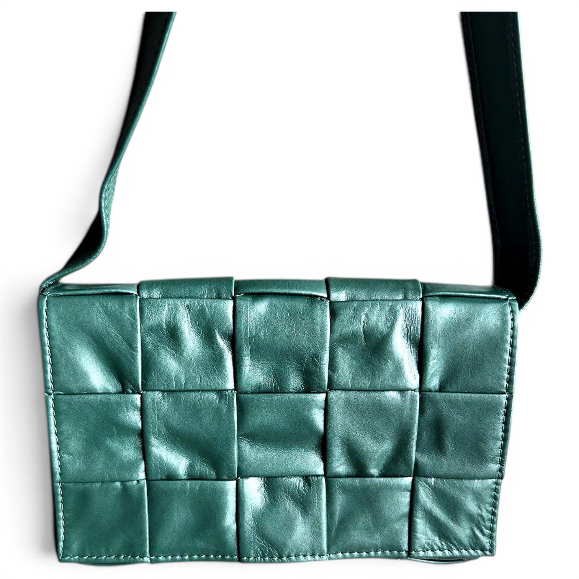 Cassette leather handbag