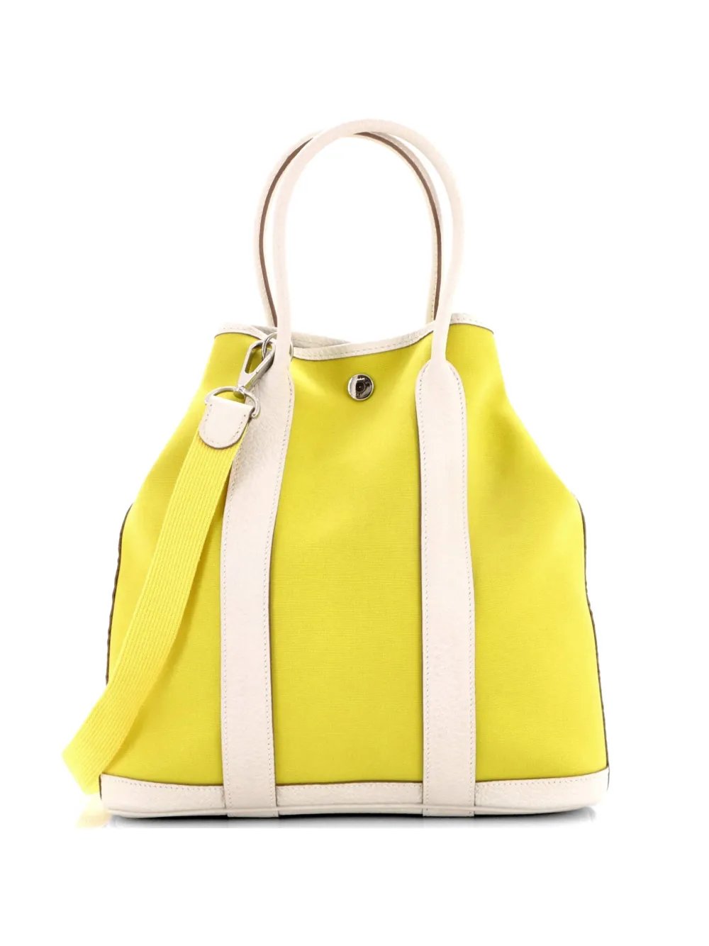 Garden File Toile and Leather 28 tote bag