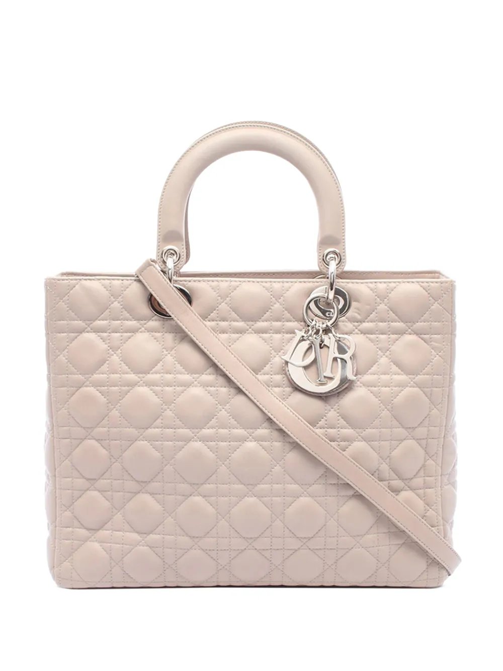 Dior 2010-2026 Large Lambskin Cannage Lady Dior satchel