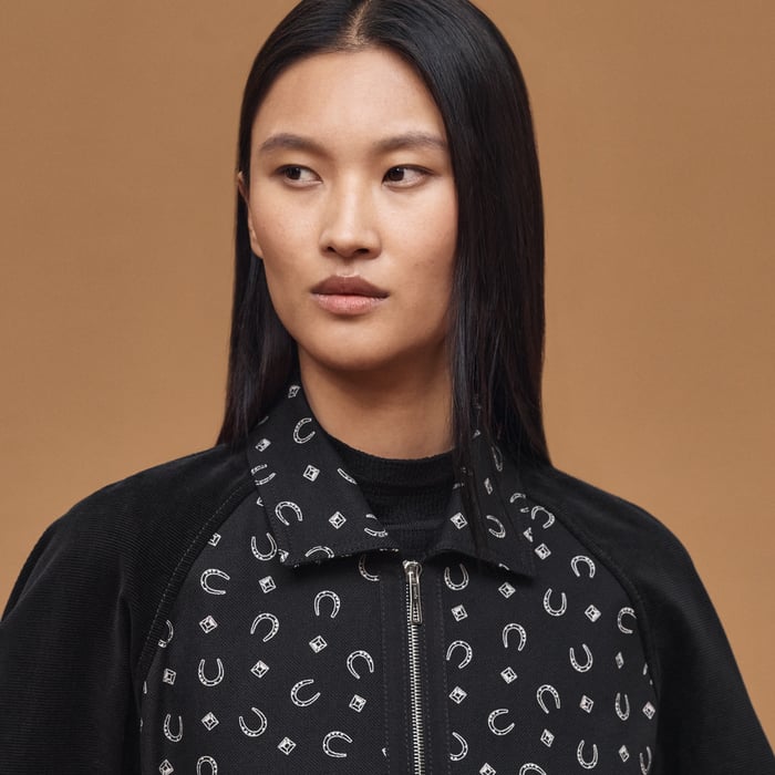 Noir "Porte-bonheur Bandana" Mixed Materials Dress
