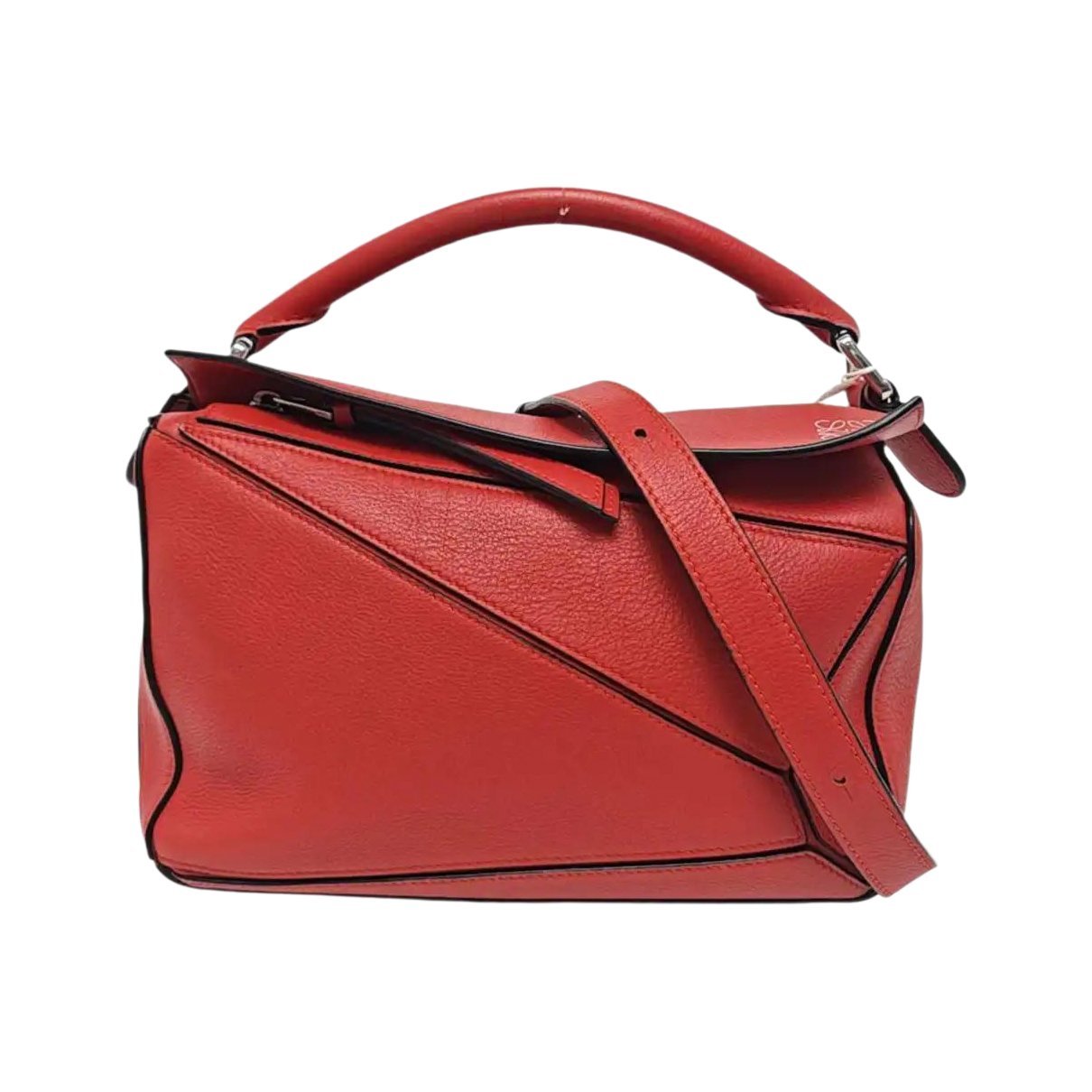 Puzzle leather handbag
