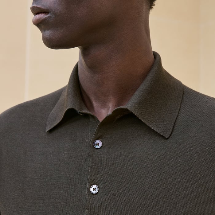 Kaki "Detail H" Polo Shirt