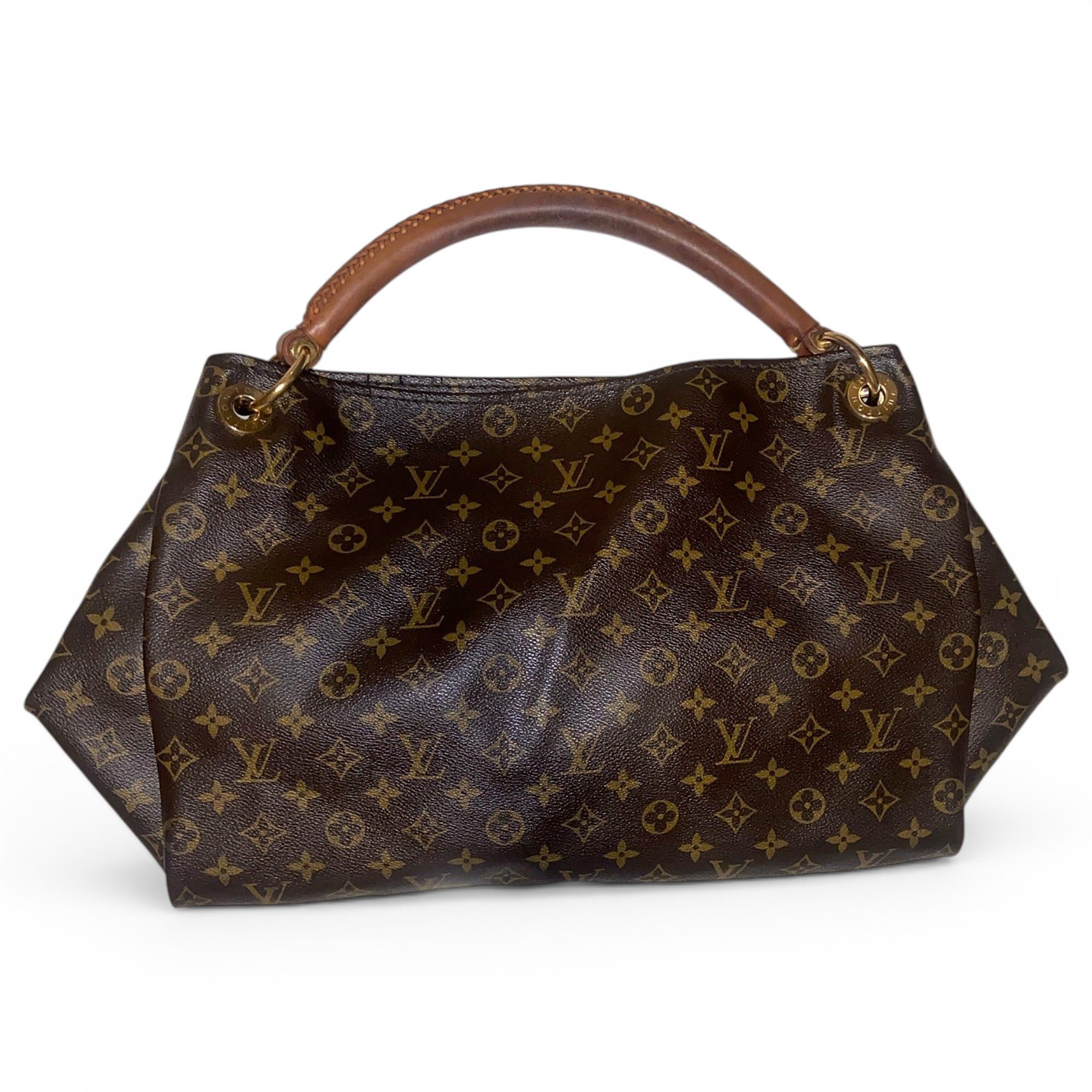 Artsy leather handbag