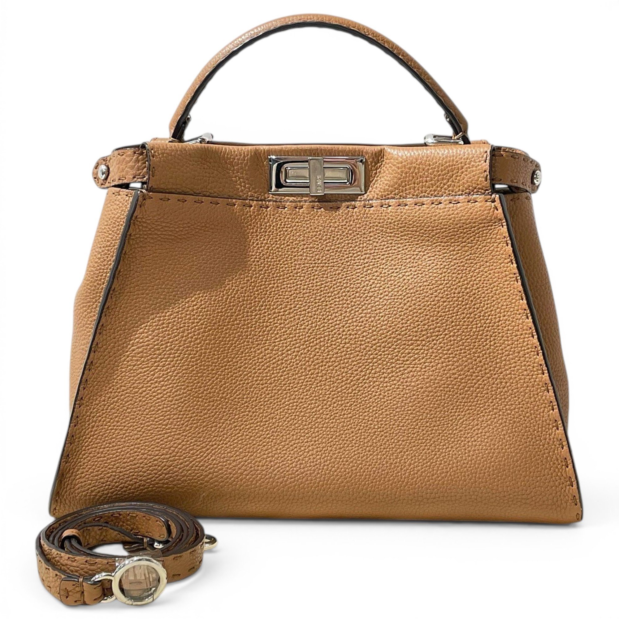 Peekaboo leather handbag