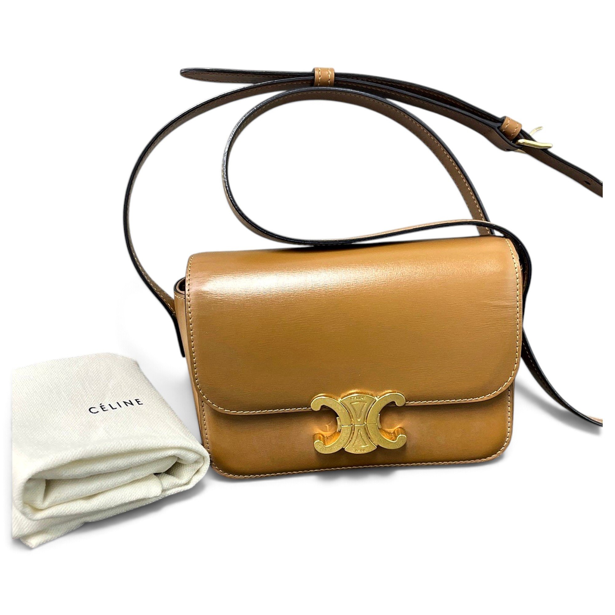 Triomphe leather handbag