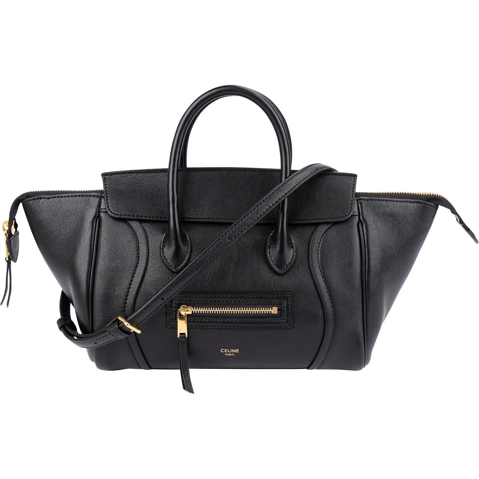 Luggage leather crossbody bag