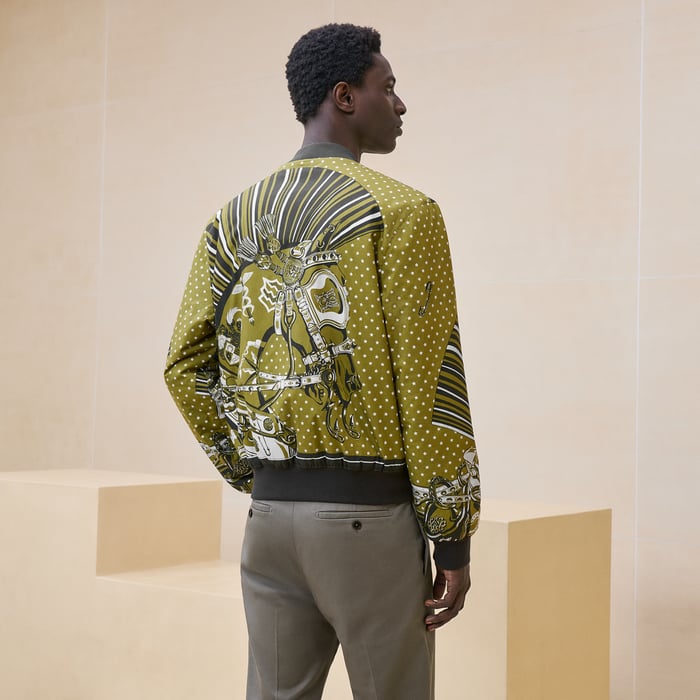 Anis "Cheval Punk Bandana" Rib-trim Jacket