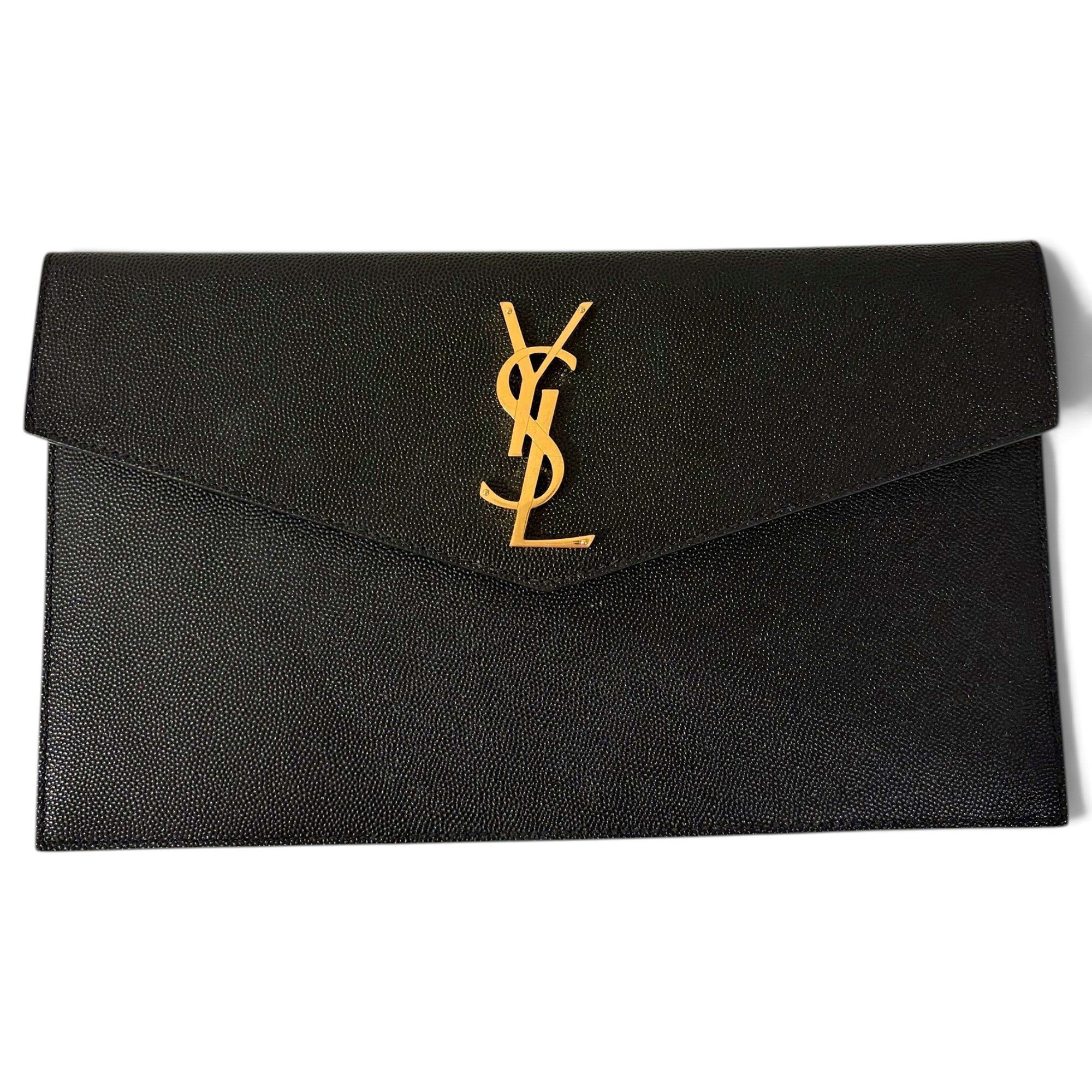 Uptown leather clutch bag