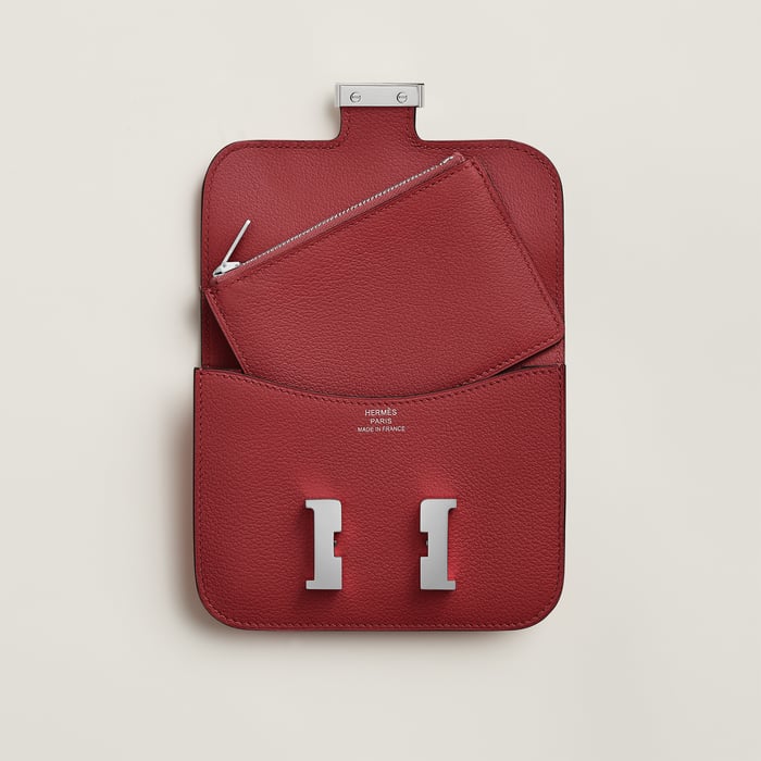 Rouge Grenat Constance Slim Wallet