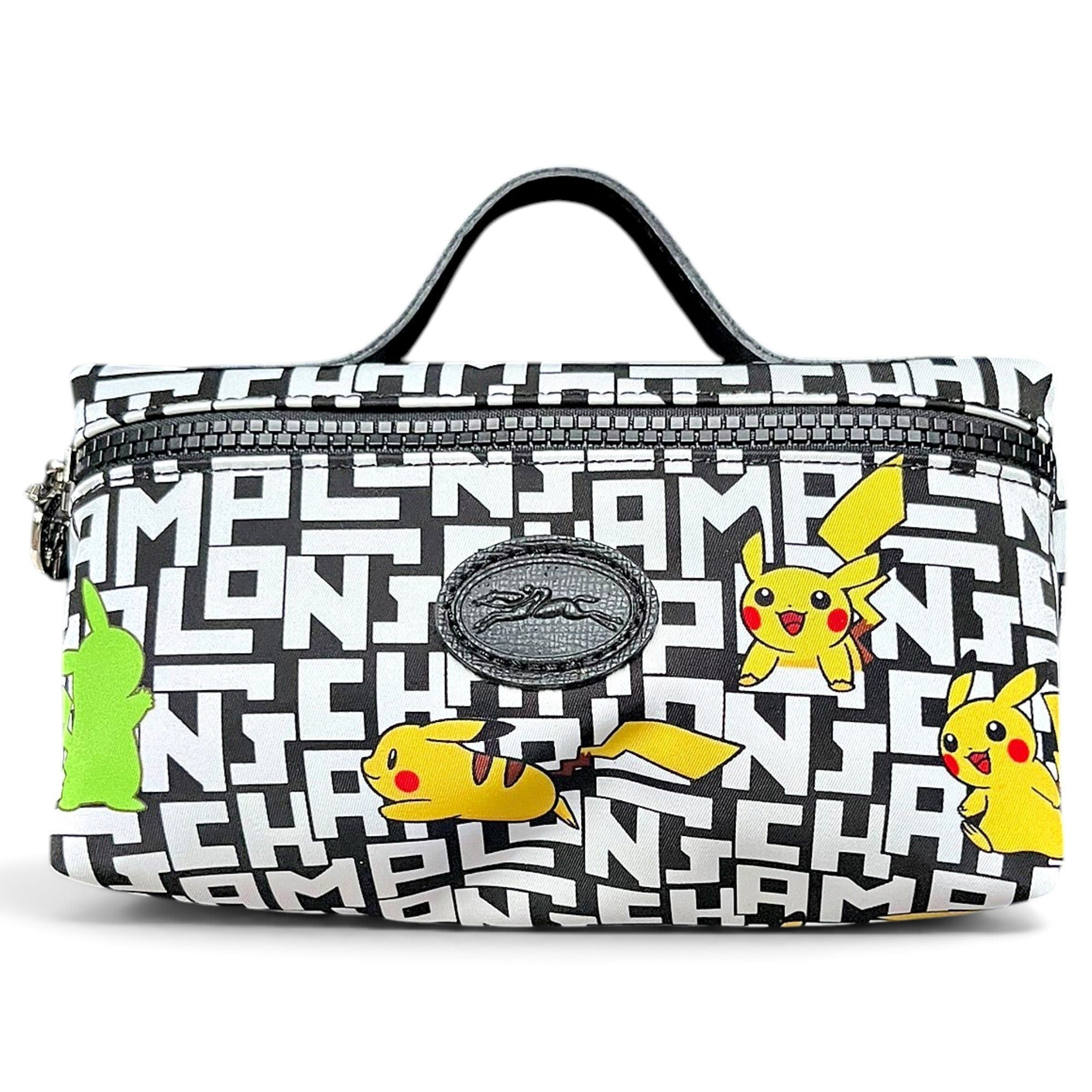 Pliage leather clutch bag