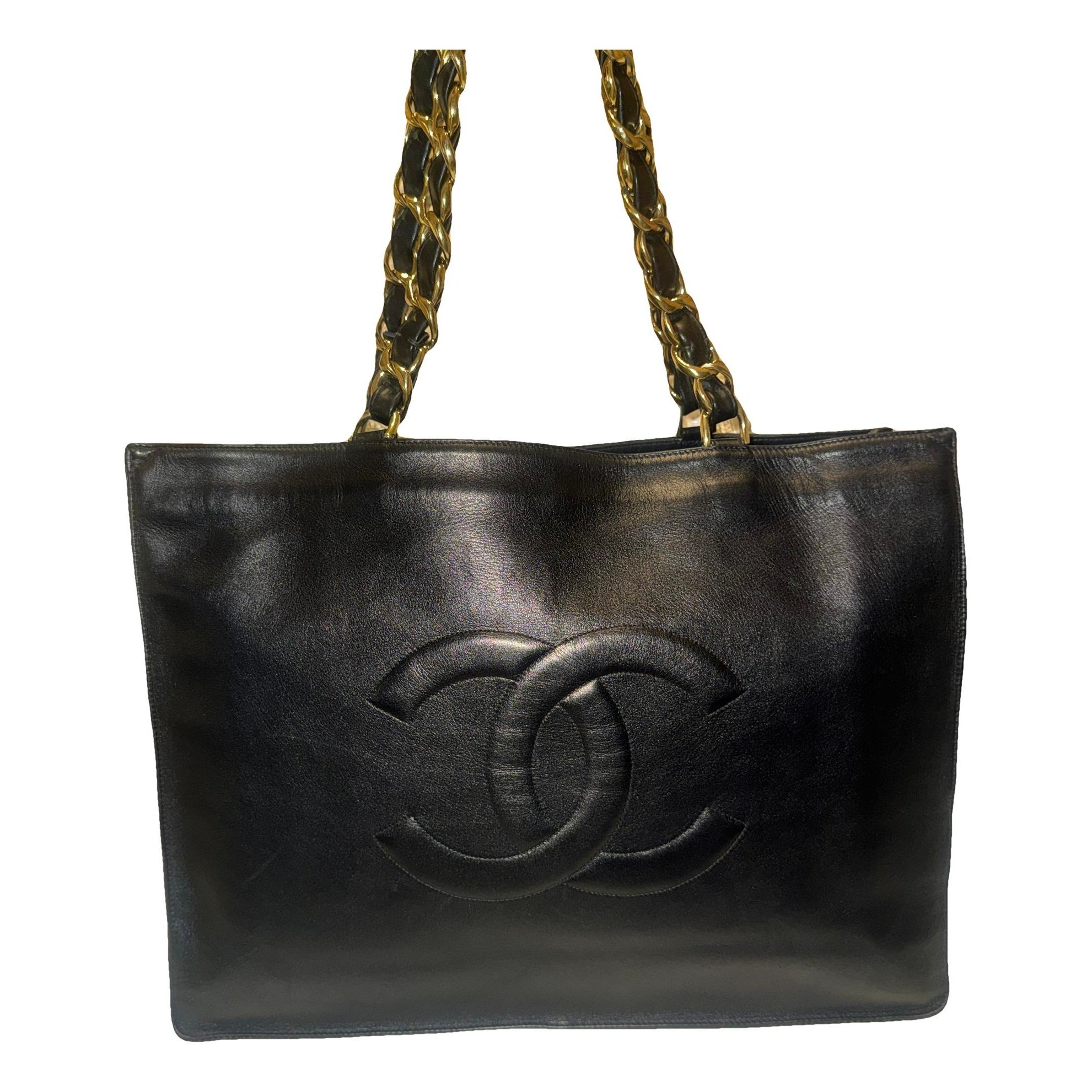 Vintage CC Chain leather tote