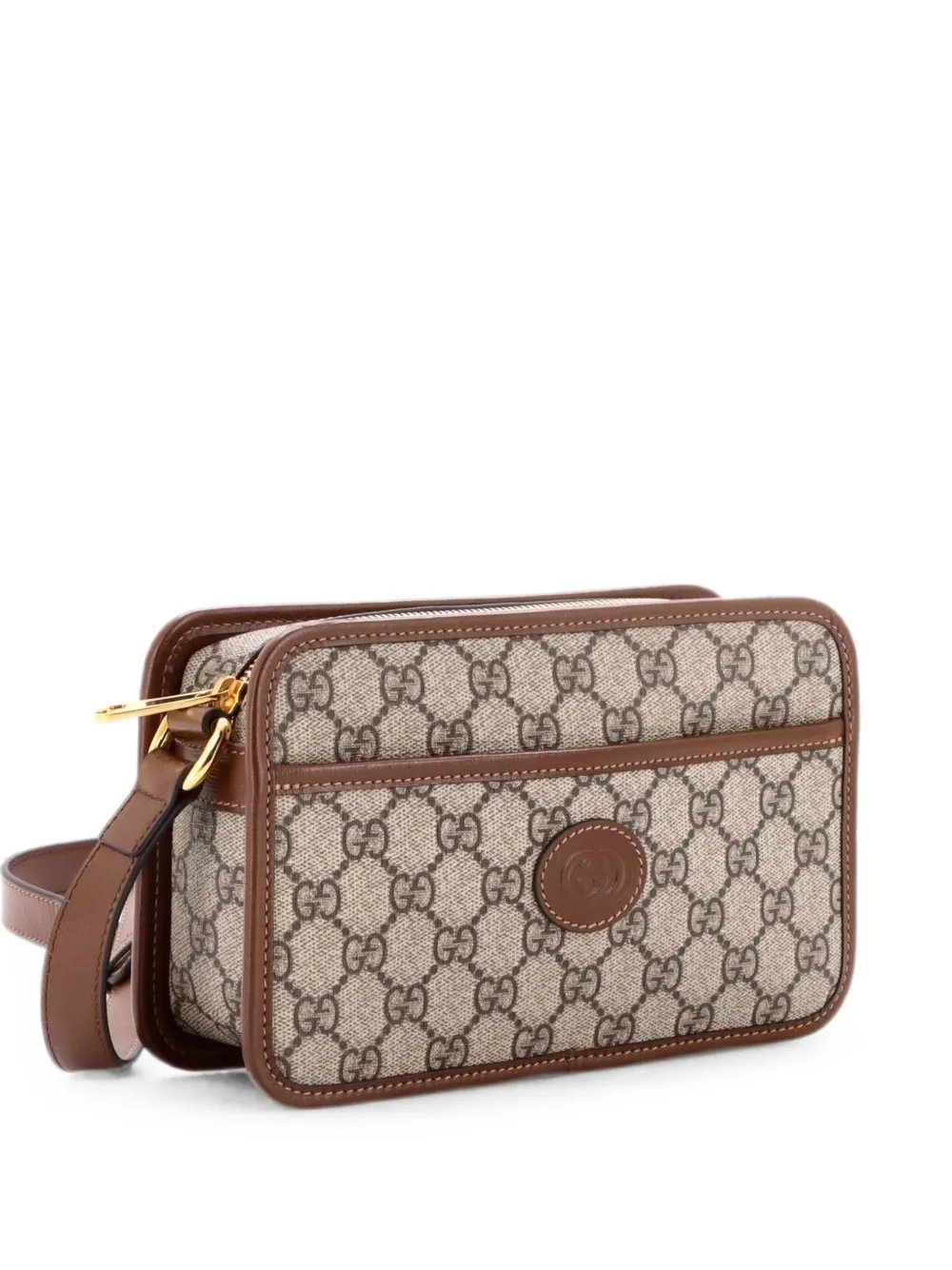 Interlocking G Patch Camera Bag GG Coated Canvas Mini crossbody bag