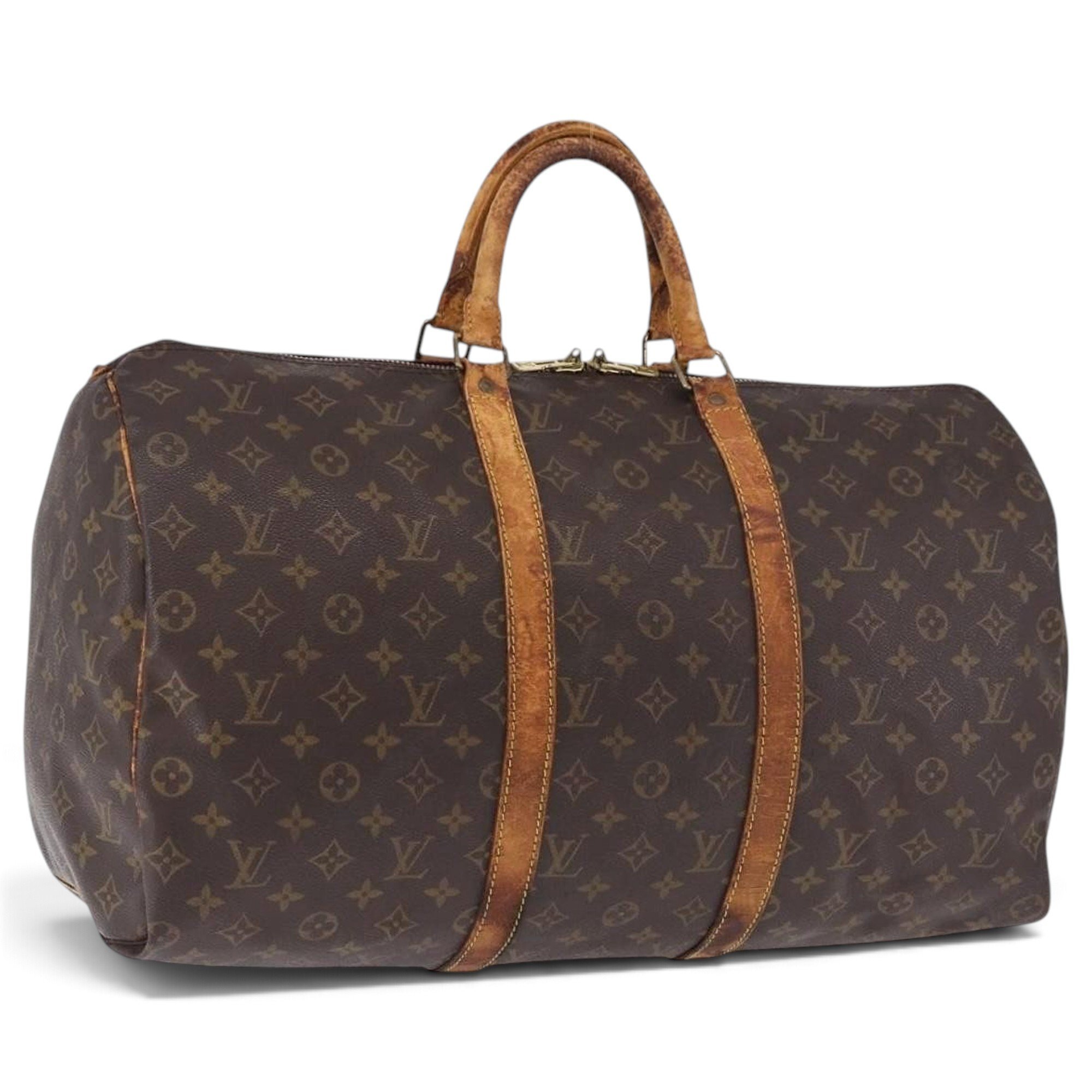 Keepall leather travel bag