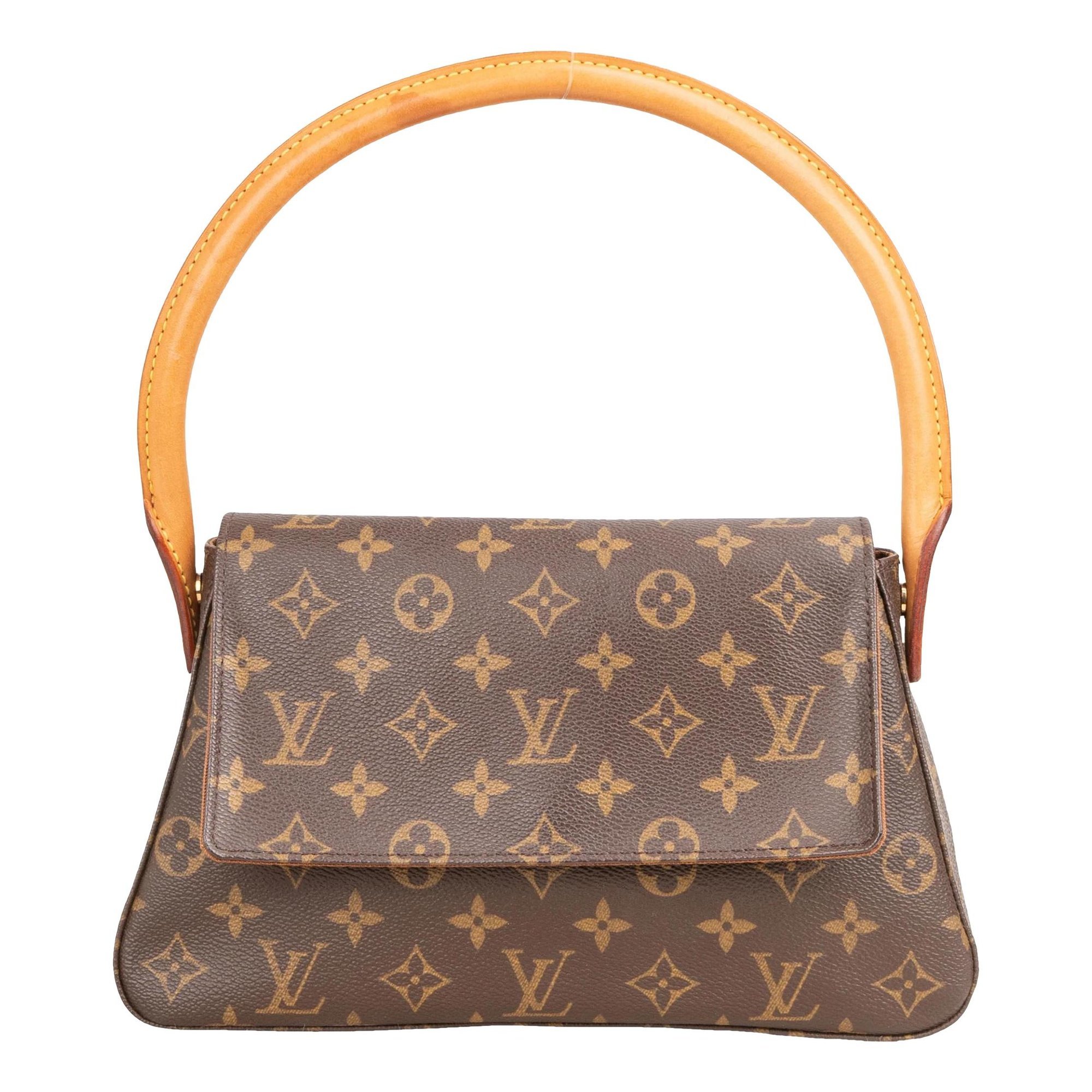 Looping leather handbag