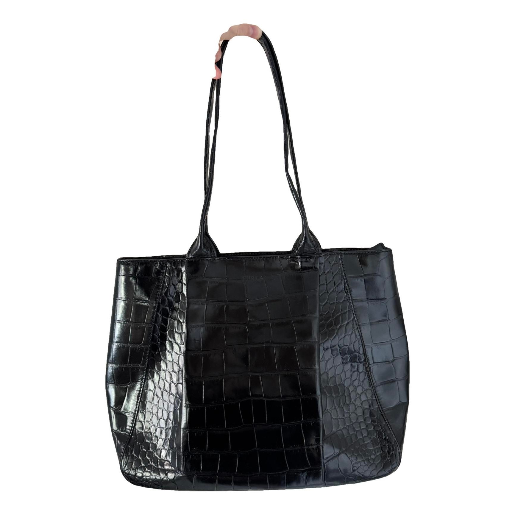Patent leather handbag