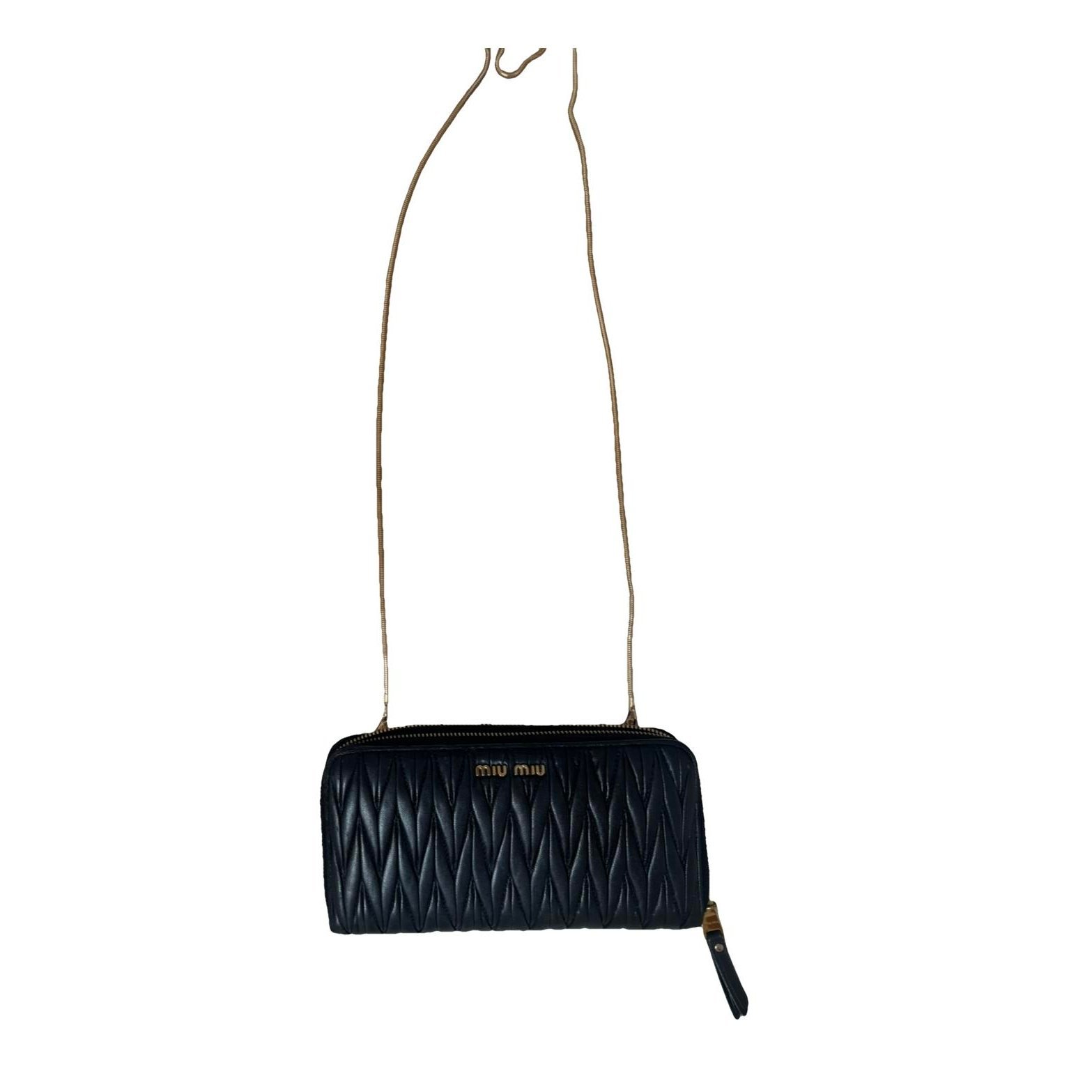 Leather clutch bag