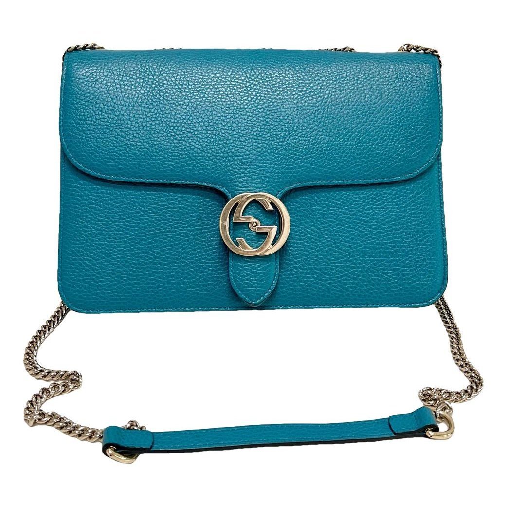 Interlocking leather handbag