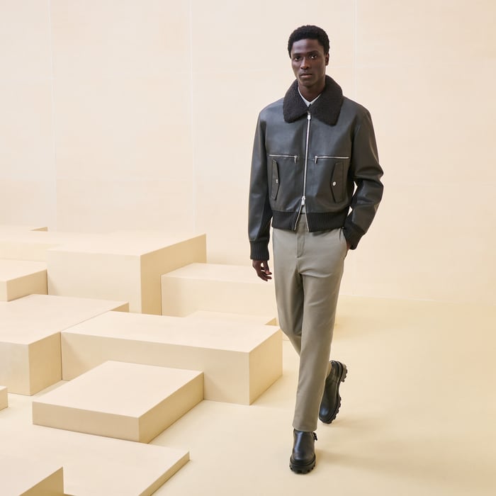 Rib-trim jacket