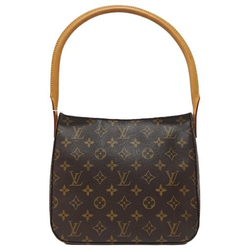 Looping leather handbag