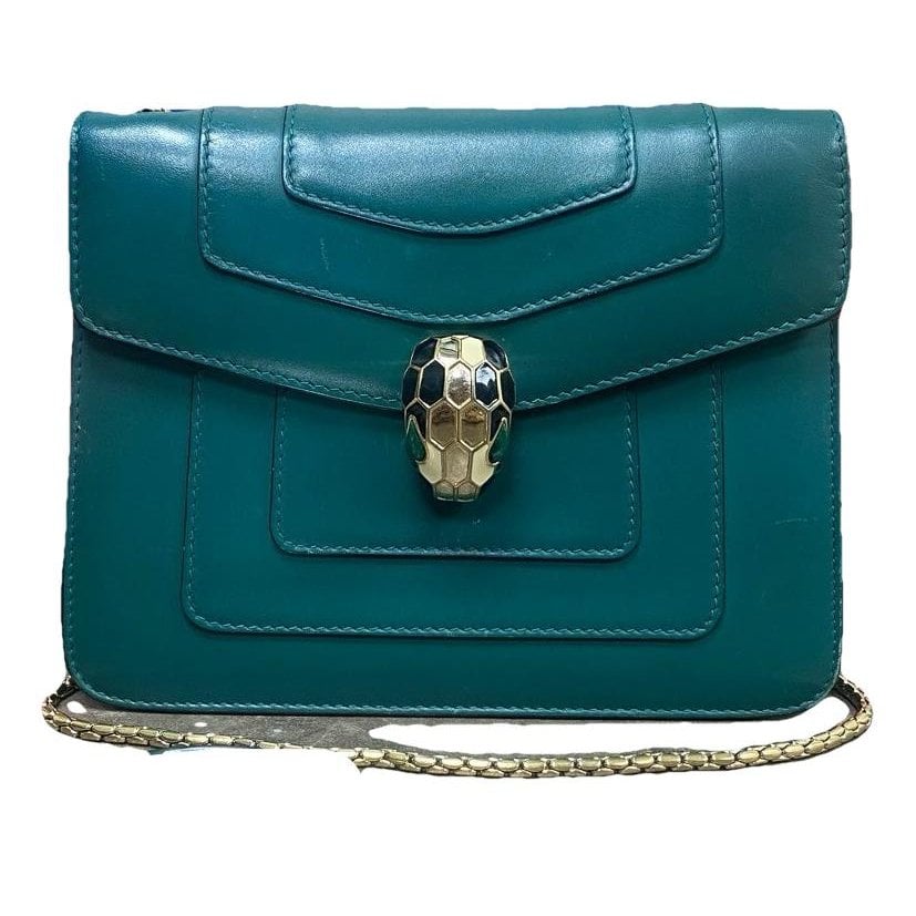 Serpenti leather handbag
