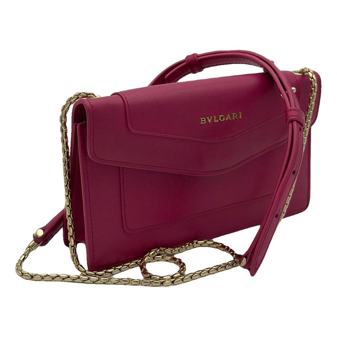 Serpenti leather clutch bag