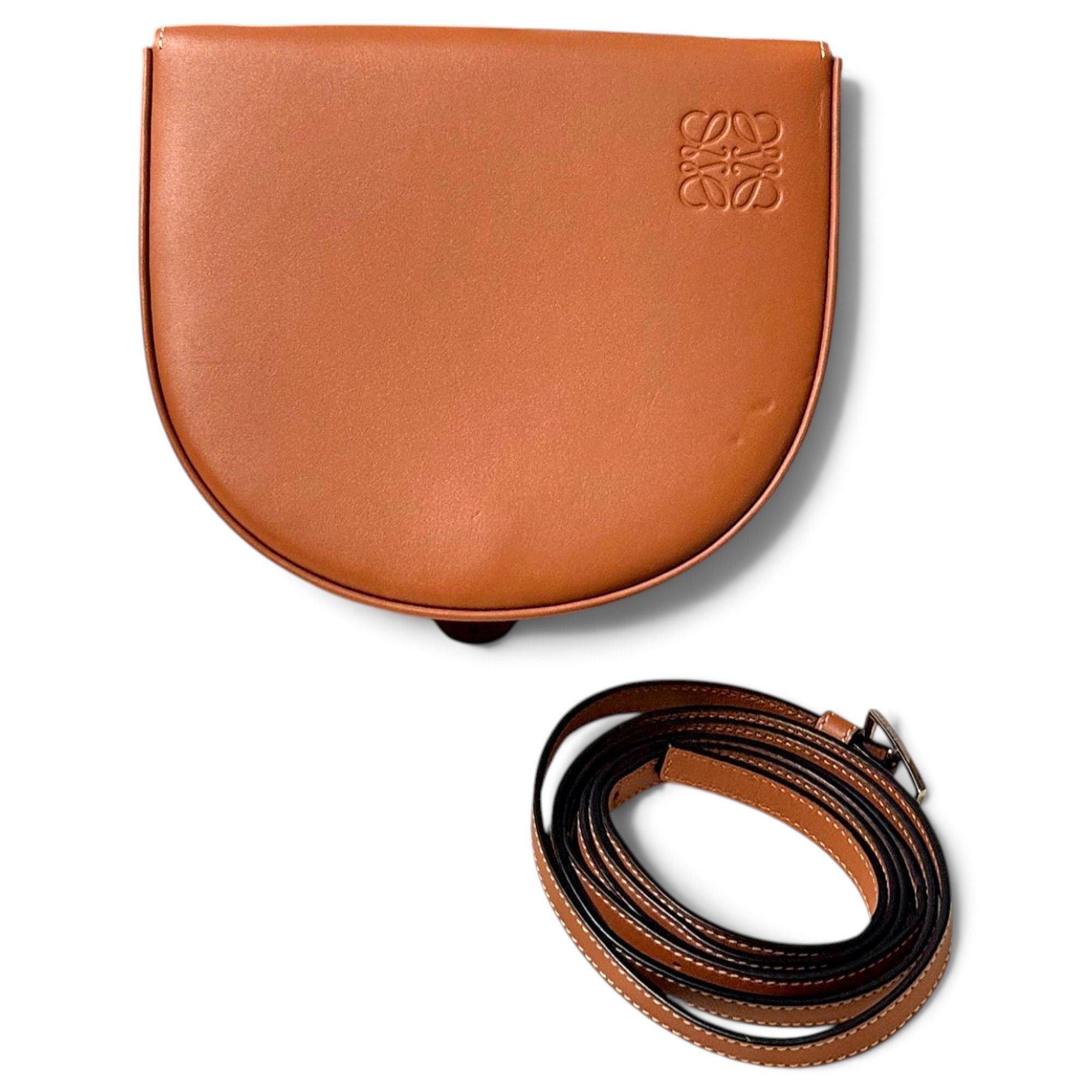 Heel leather crossbody bag