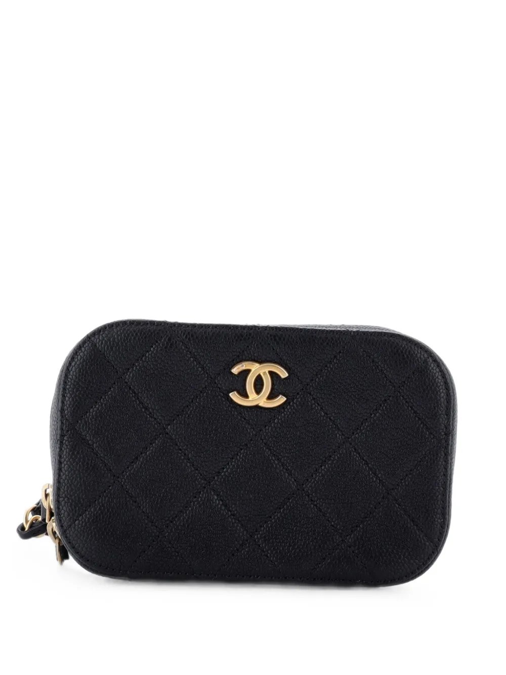 Zip Around Quilted Caviar belt bag