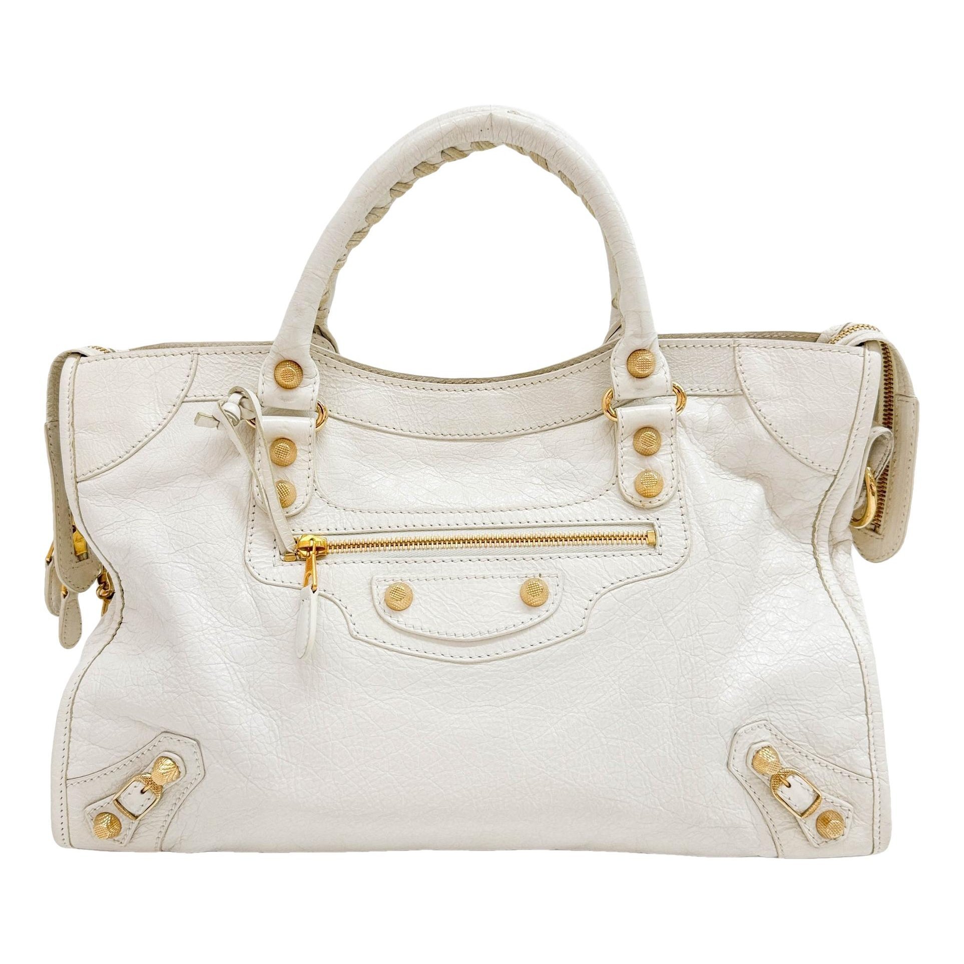 City leather handbag