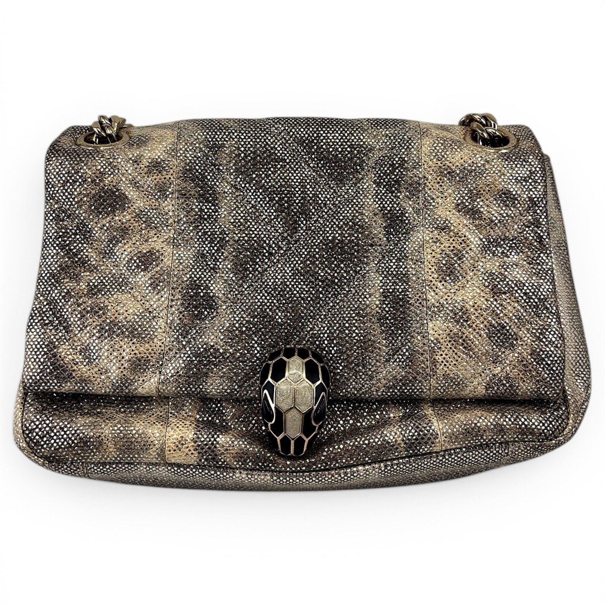 Serpenti leather handbag