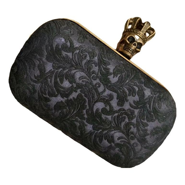 Alexander McQueen Skull cloth clutch bag