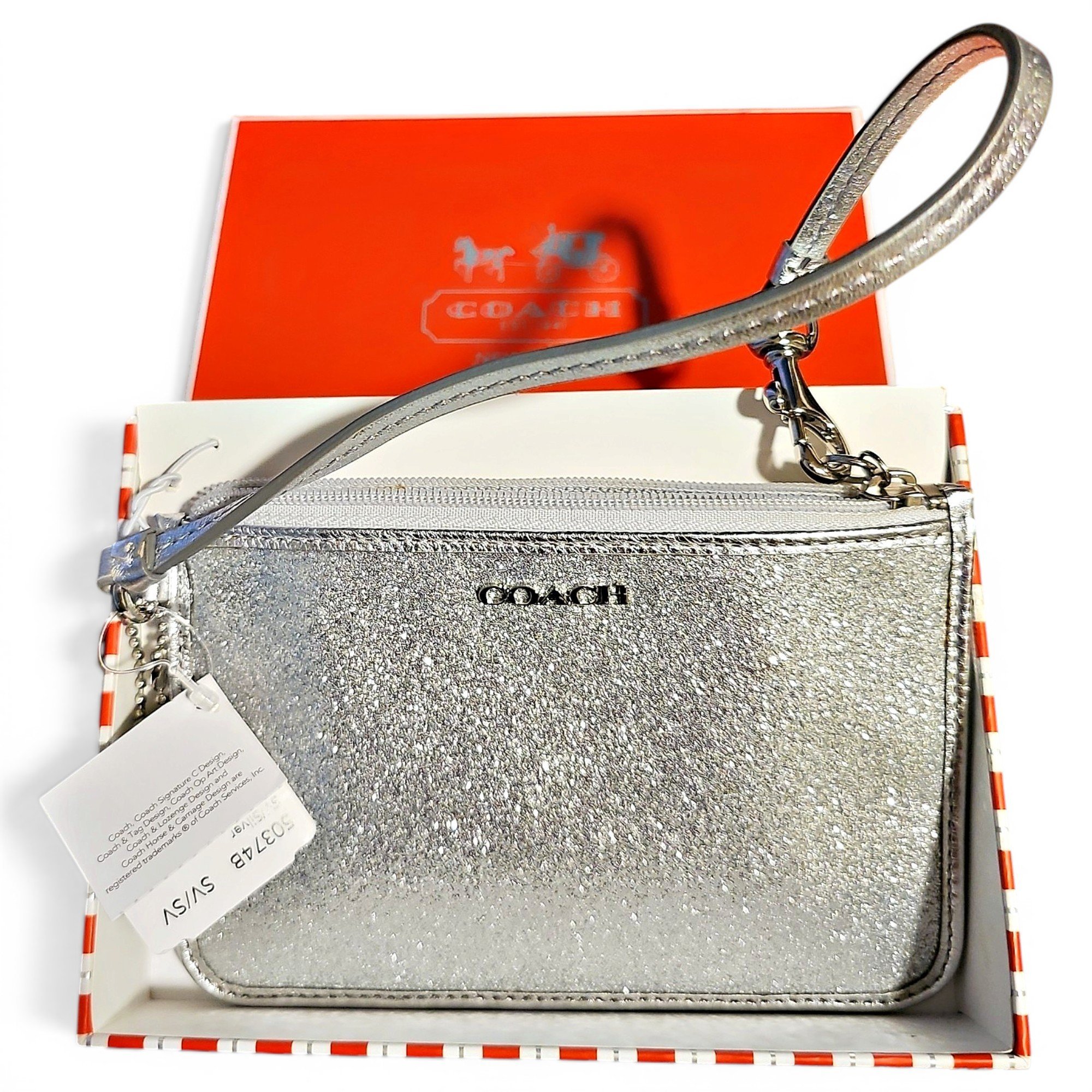Glitter clutch bag