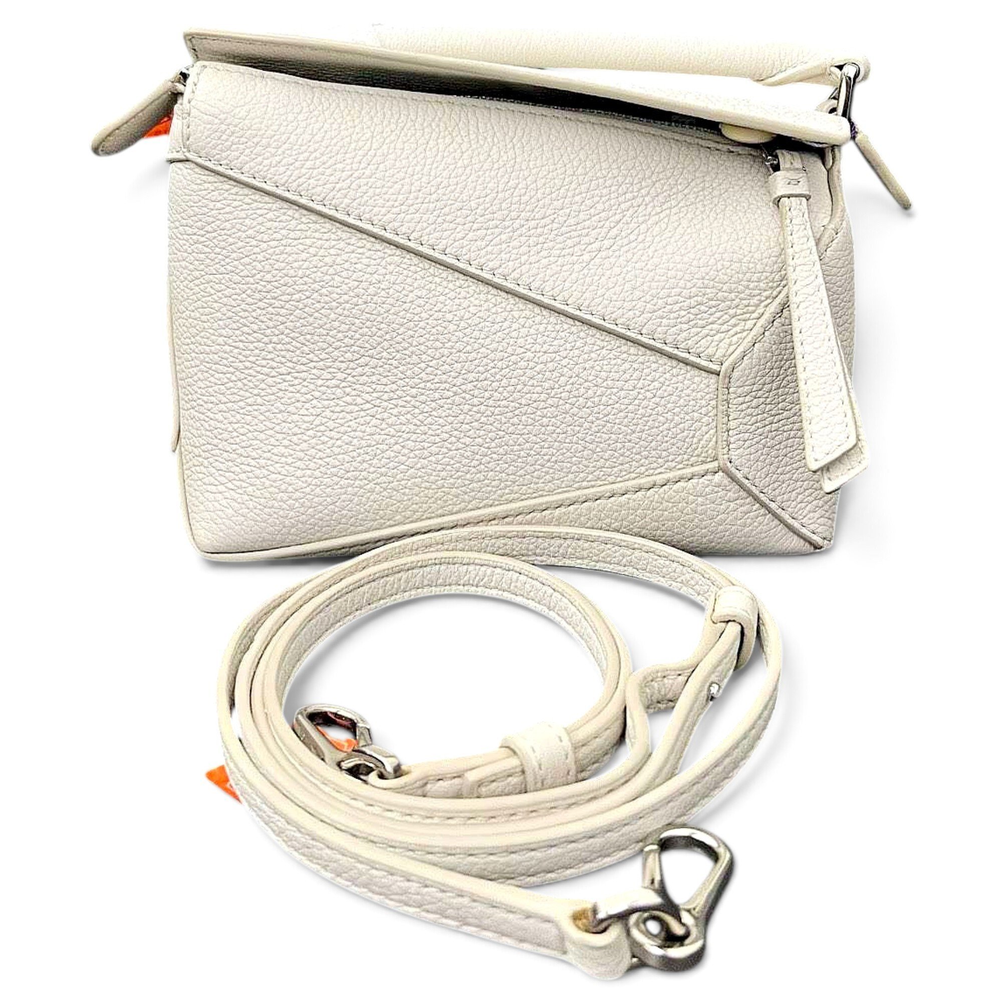 Puzzle leather handbag
