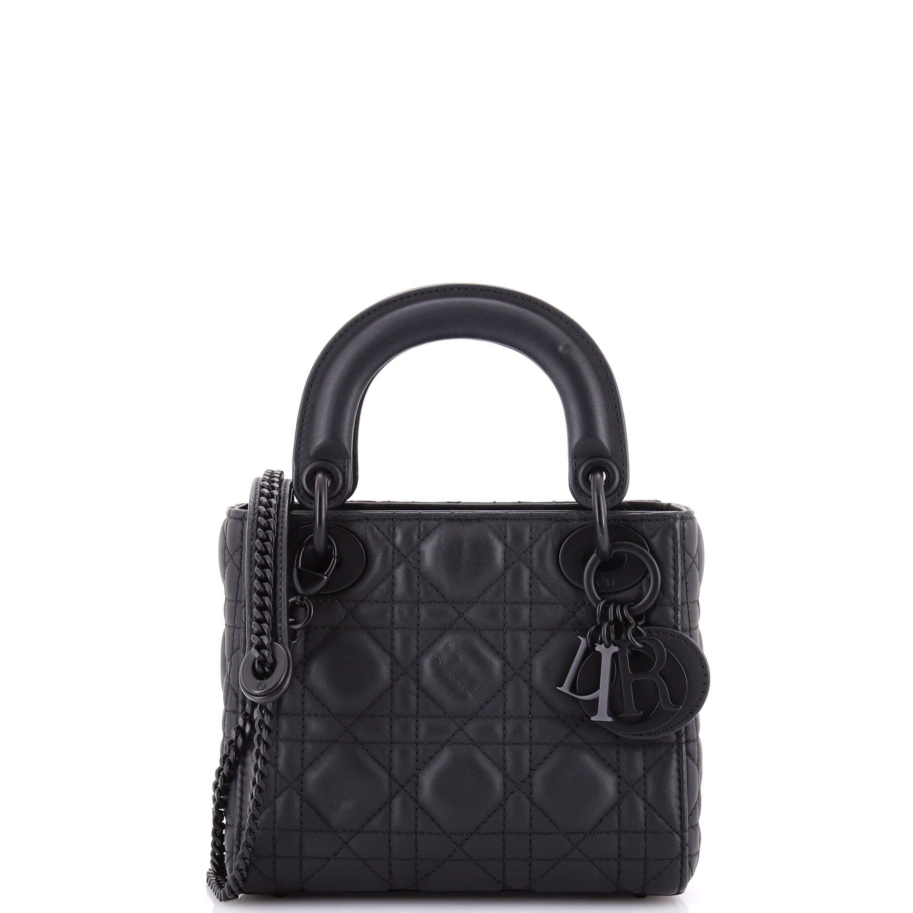 Ultra Matte Lady Dior Chain Bag Cannage Quilt Calfskin Mini