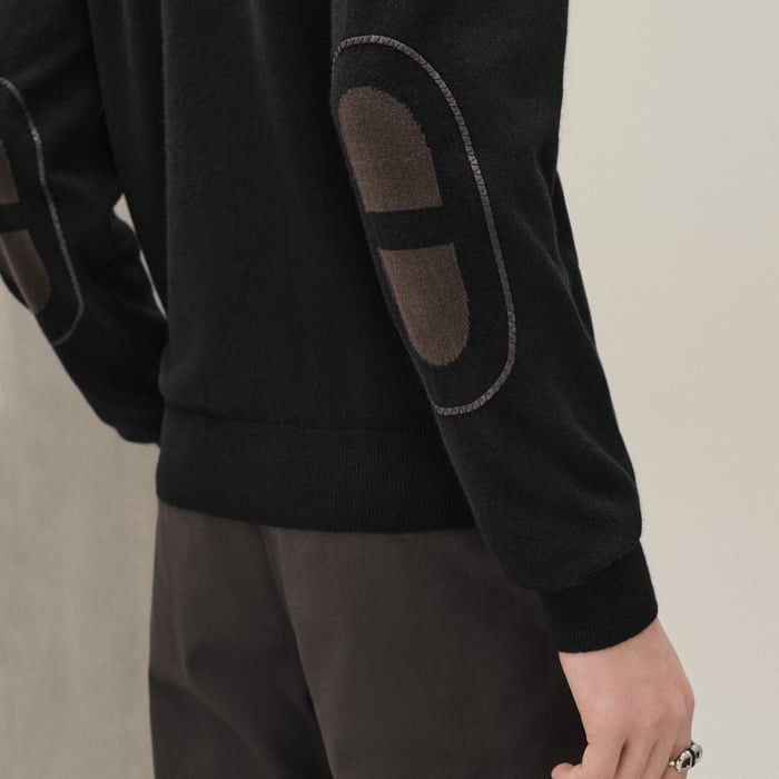 Noir Cashmere "Maillon Chaine d'Ancre" Crewneck Sweater