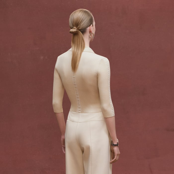 Blanc Naturel Zipped Cardigan